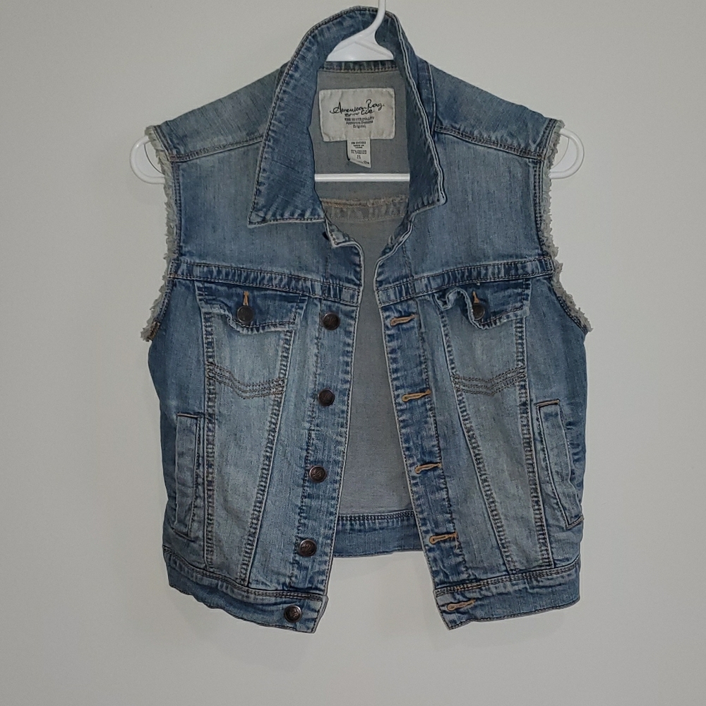 Vintage Style Denim Vest
